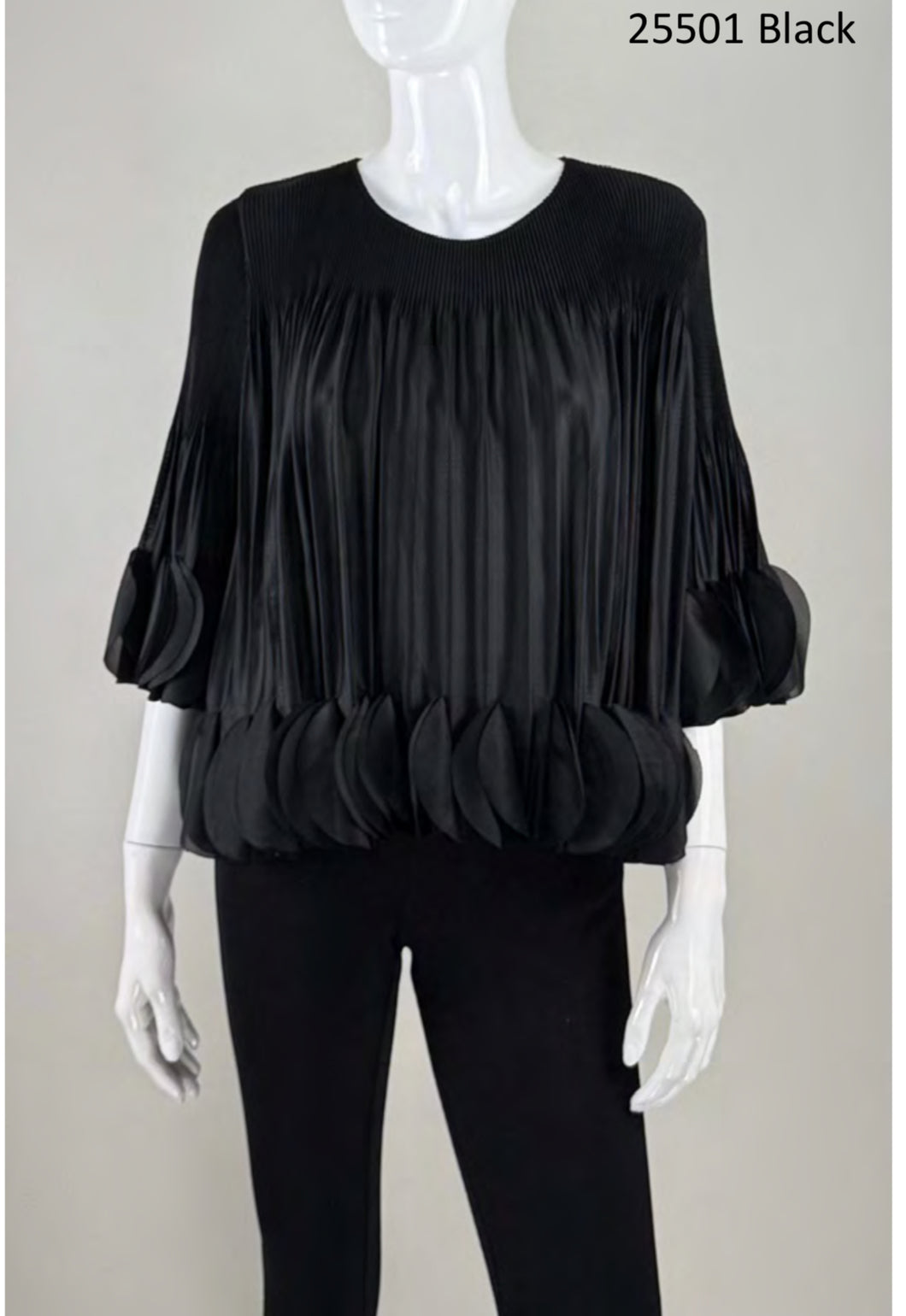 Romance Glam Pleated Blouse