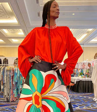 Load image into Gallery viewer, Red Bling Neck Blouse
