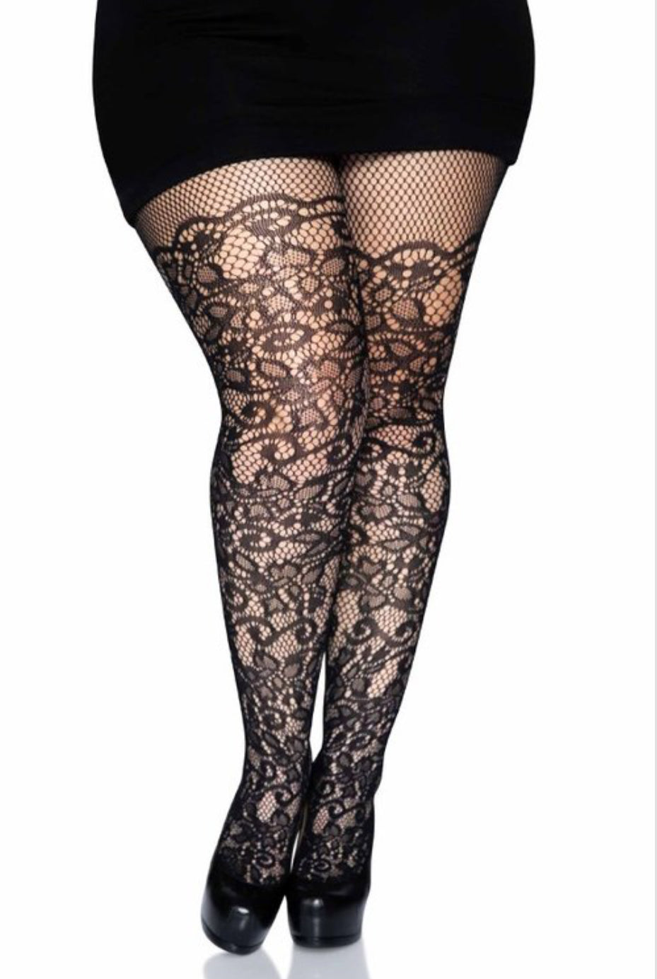 Floral Lace Net Stockings