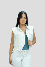Load image into Gallery viewer, Pearl Power Denim Vest

