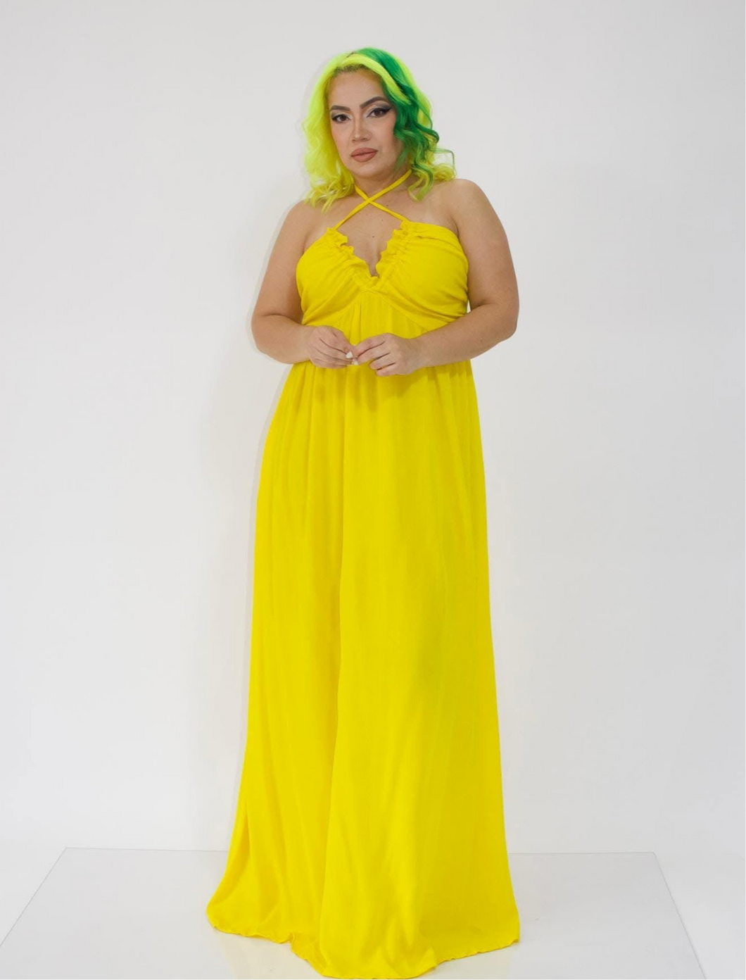 Catalina – Maxi Halter Crossed Dress