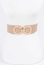 Load image into Gallery viewer, Luxe Gold Buckle Stretch Belt
