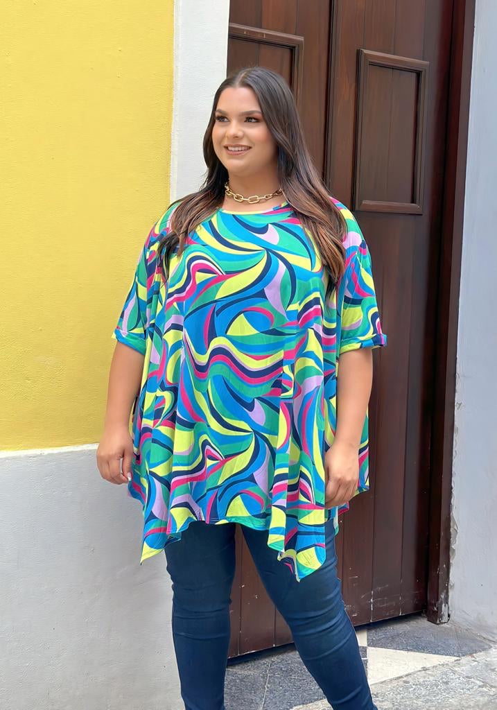 Neon Print Tunic