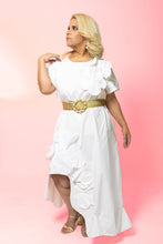 Load image into Gallery viewer, White Flower Details Midi Dress
