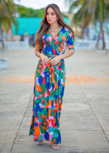 Load image into Gallery viewer, Multicolor Print Maxi Dress
