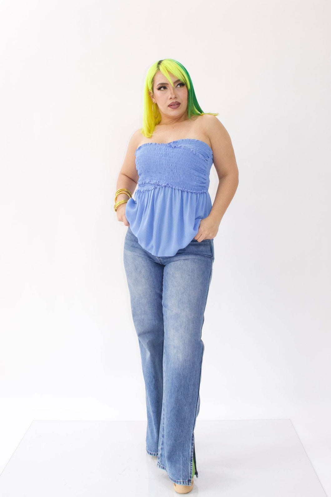 Brisa Tropical - Atabey Babydoll Off Shoulder Top