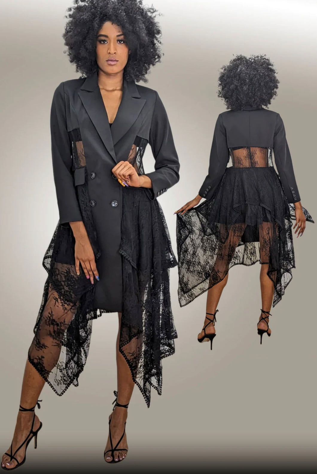 Lace Blazer Dress