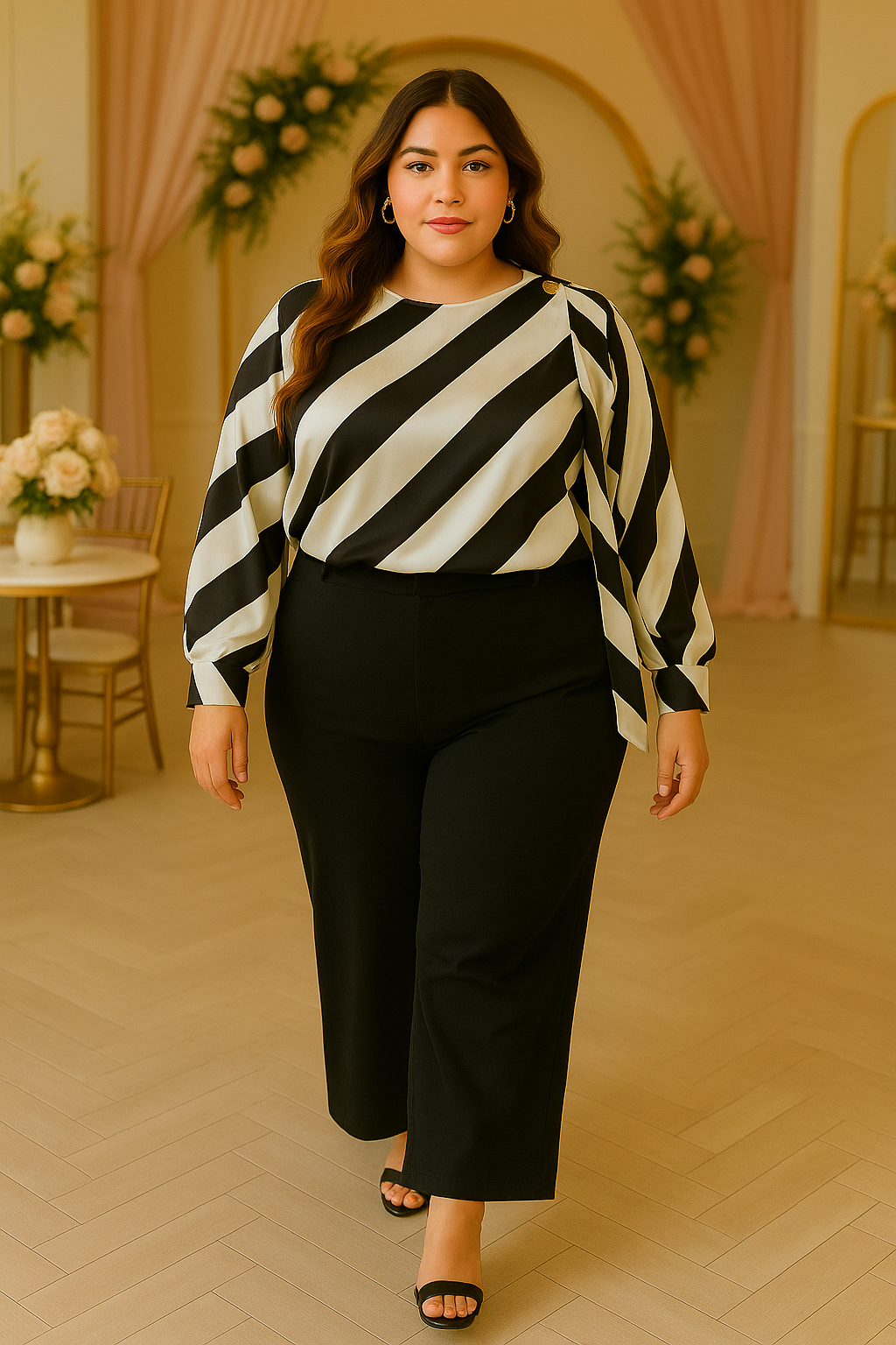 Striped Statement Blouse