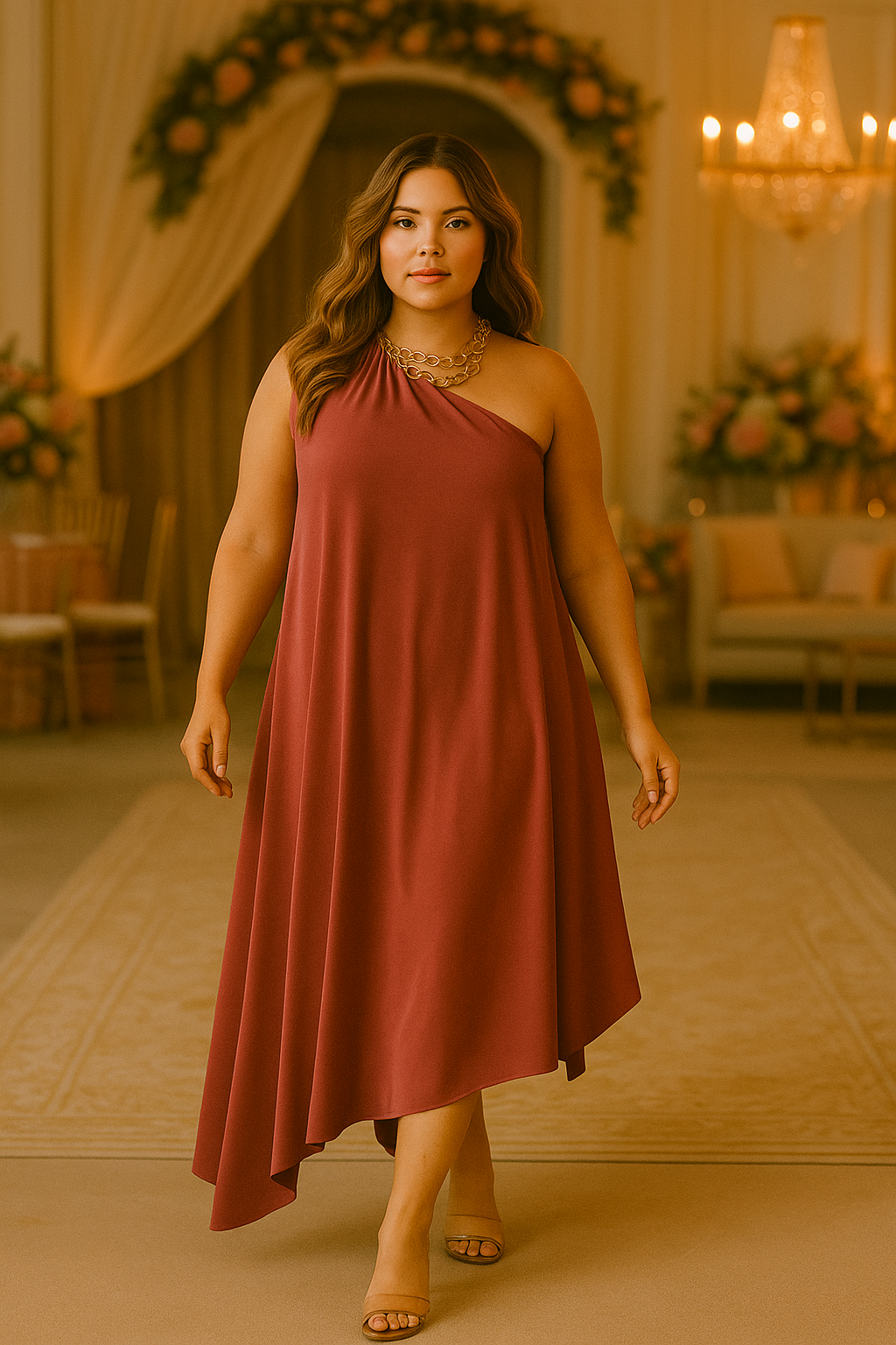 One Shoulder Asymmetrical Dress