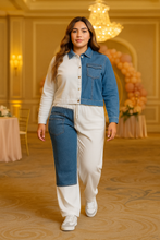 Load image into Gallery viewer, Bold Contrast Stretch Denim Set
