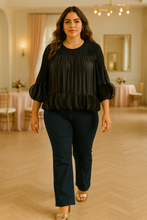 Load image into Gallery viewer, Romance Glam Pleated Blouse
