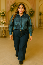 Load image into Gallery viewer, Denim Illusion Blouse
