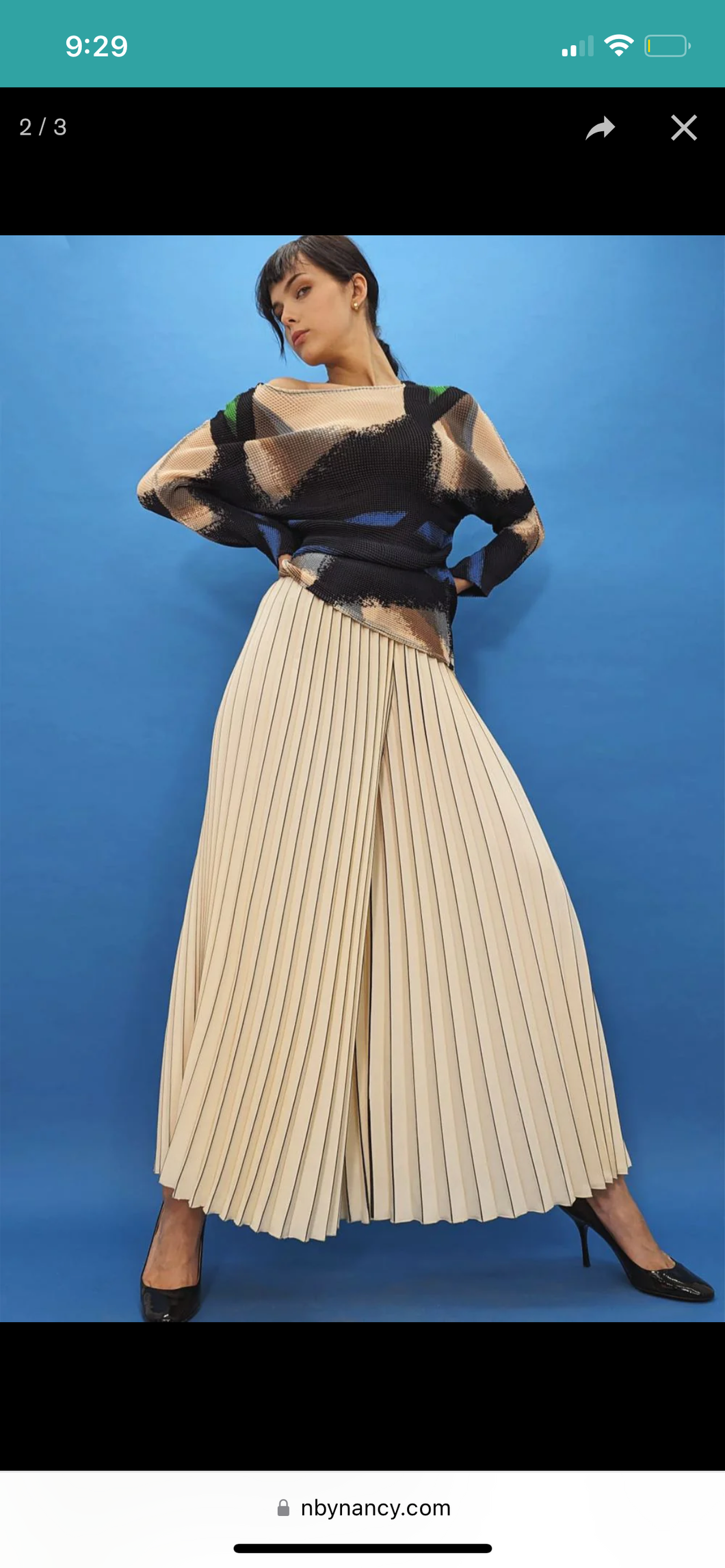 Beige Pinstripe Palazzo Pant