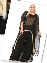 Load image into Gallery viewer, Sheer Tunic With Gold Sequin Set
