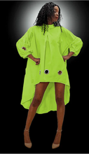 Load image into Gallery viewer, Green Low / High Shirt Dress
