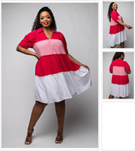 Load image into Gallery viewer, Short Pink Ruffle Dress
