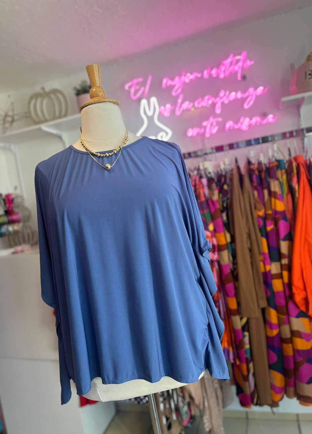 Blue Tunic Blouse