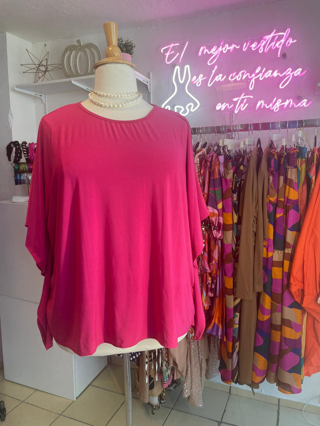 Fucsia Tunic Blouse