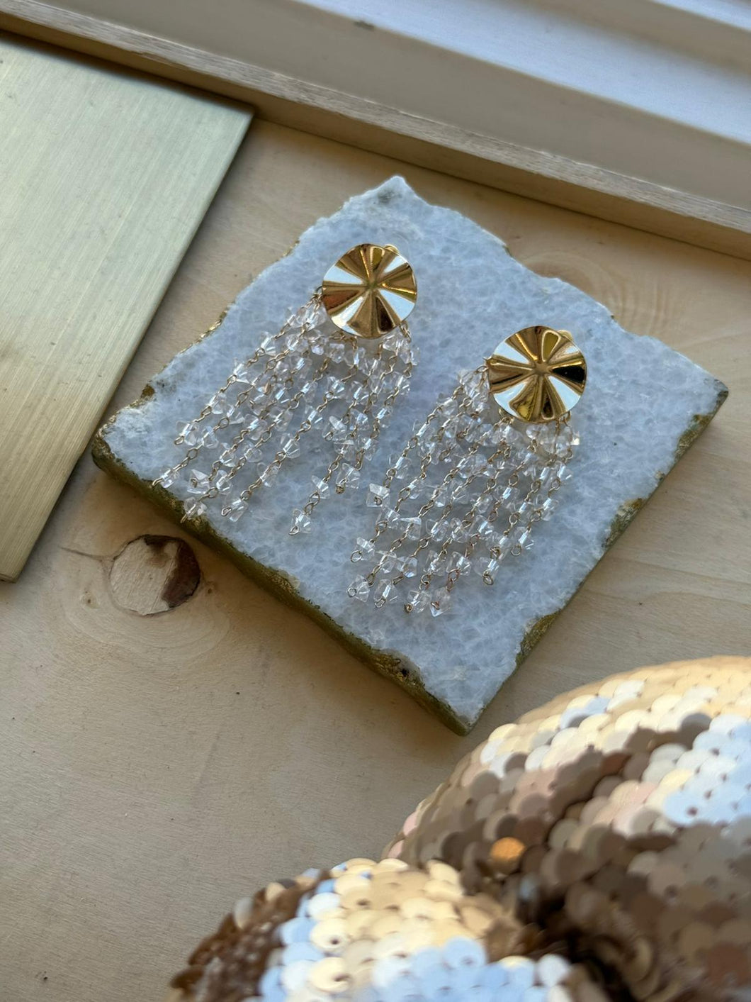 Rain Drops Statement Earrings