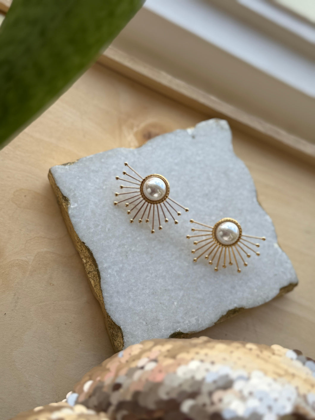Sol de Perla Statement Earrings