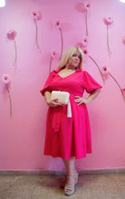 Load image into Gallery viewer, Short Puff Sleve Pink Dress
