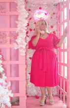 Load image into Gallery viewer, Short Puff Sleve Pink Dress
