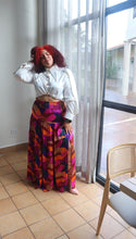 Load image into Gallery viewer, Maxi Skirt Vibrant Waves  Multicolor
