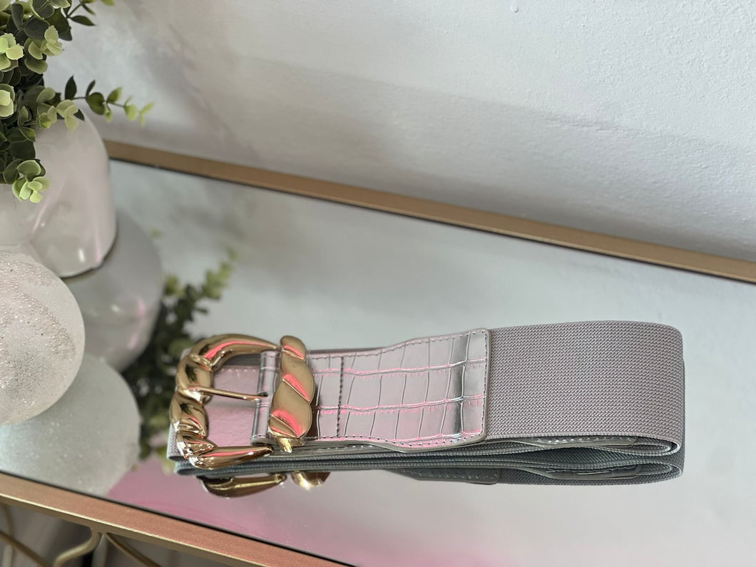 Crocodile Print Statement Belt