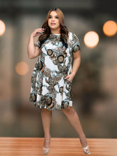 Load image into Gallery viewer, Leopard and Feather Printed Dress
