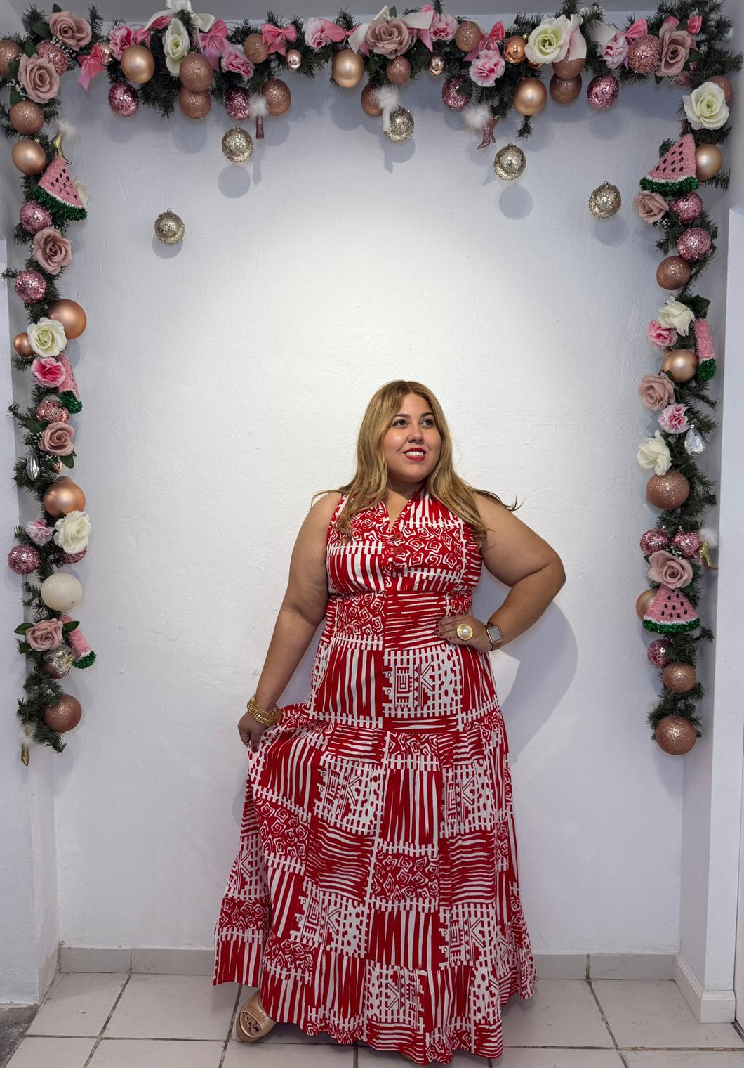 Tropical Printed Maxi Dress