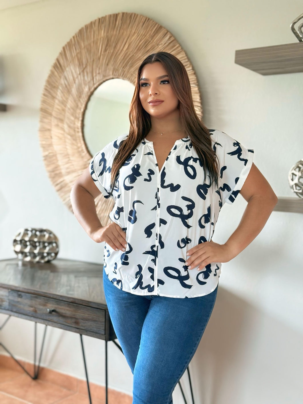 Urban Calligraphy Blouse