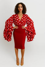 Load image into Gallery viewer, Polka Dot Statement Blouse
