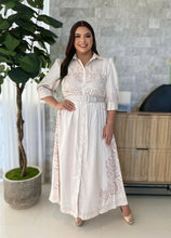 Load image into Gallery viewer, Beige Boho Elegant Midi Dress

