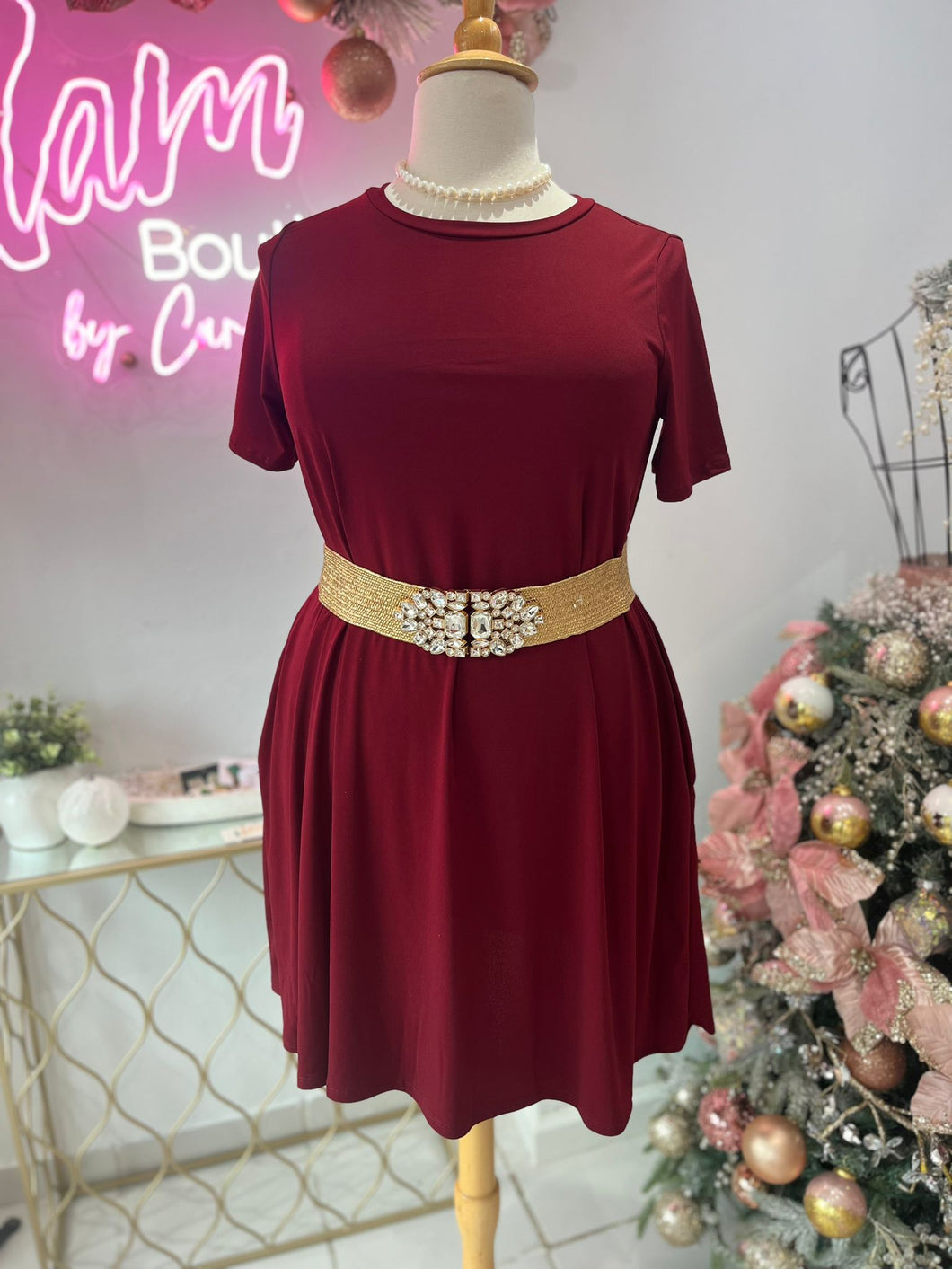 Wine Casual Dress