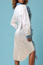 Load image into Gallery viewer, Denim Bloom Shirt Dress
