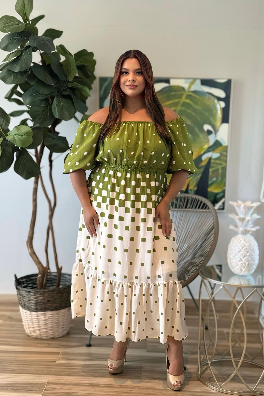 Soleil Off Shoulder Maxi Dress