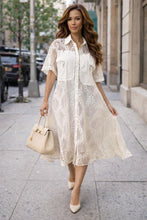 Load image into Gallery viewer, Romantic Lace Shirt Dress

