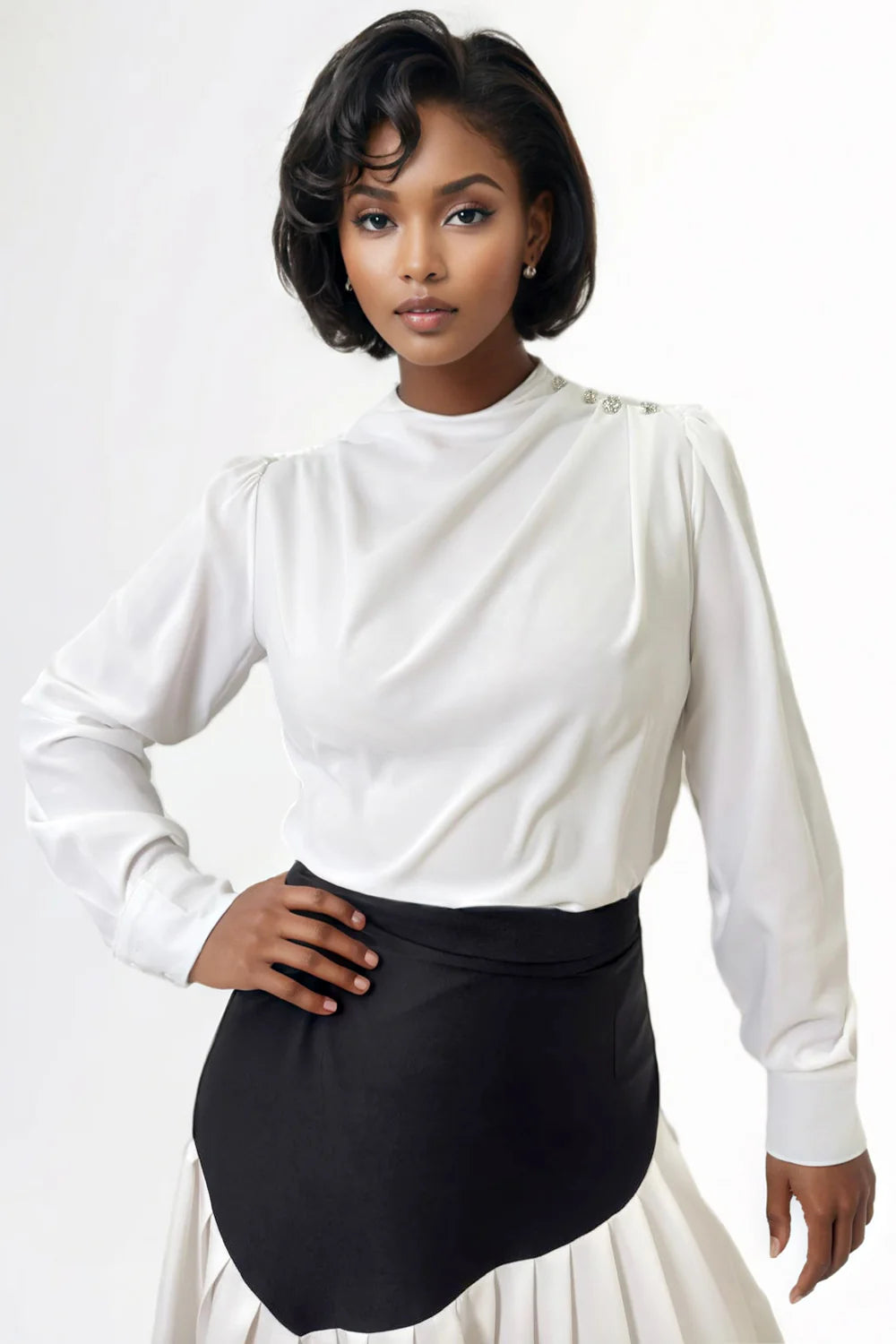 Detailed White Blouse