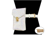 Load image into Gallery viewer, Rhinestones Belt Clutch &amp; Crossbody Bag
