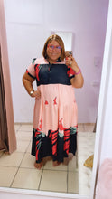 Load image into Gallery viewer, Black and Pink Maxi Dress
