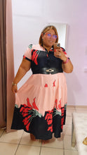 Load image into Gallery viewer, Black and Pink Maxi Dress
