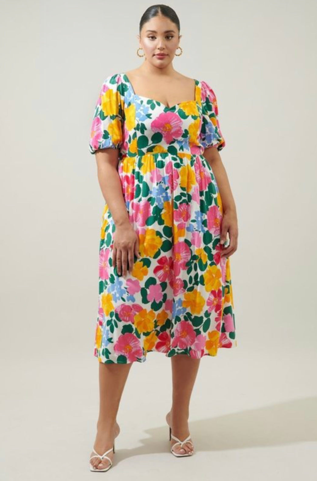 Floral Print Midi Dress