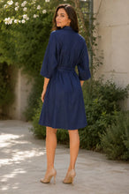 Load image into Gallery viewer, Denim Bloom Shirt Dress
