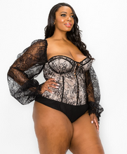 Load image into Gallery viewer, Lace Corset Bodysuit
