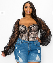 Load image into Gallery viewer, Lace Corset Bodysuit
