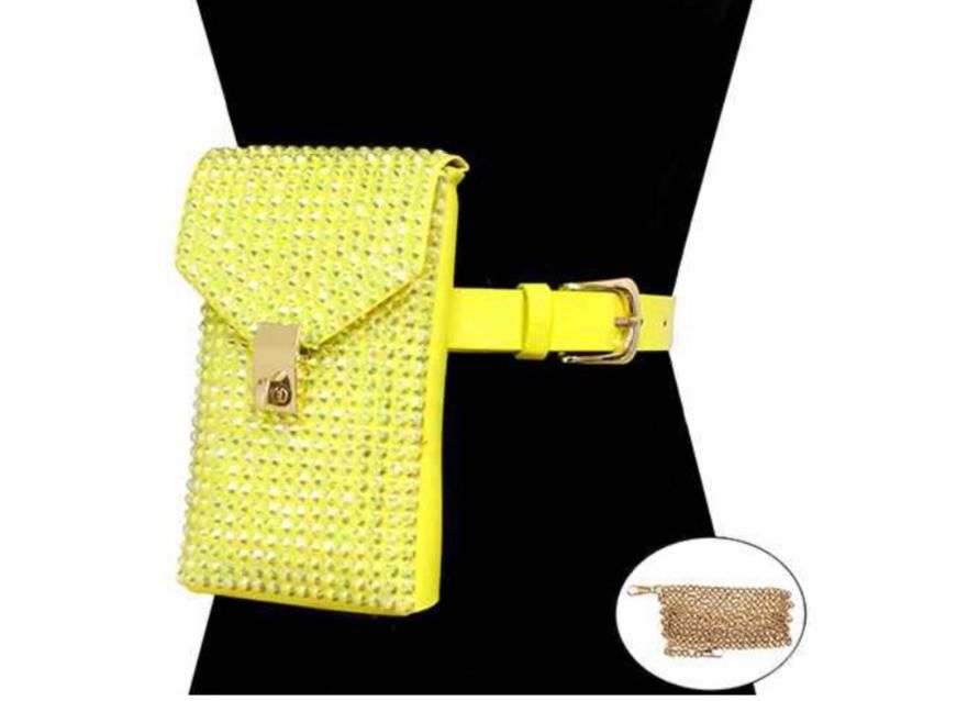 Rhinestones Belt Clutch & Crossbody Bag