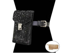 Load image into Gallery viewer, Rhinestones Belt Clutch &amp; Crossbody Bag
