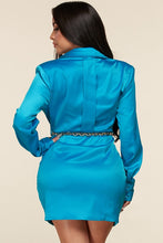 Load image into Gallery viewer, Blue Satin Dress
