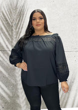 Load image into Gallery viewer, Ruffle Lace Off Shoulder Blouse
